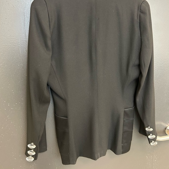 Roger Sakoun size 38 (6-8 us) viscose blend large diamond buttons couture luxury - Picture 6 of 15